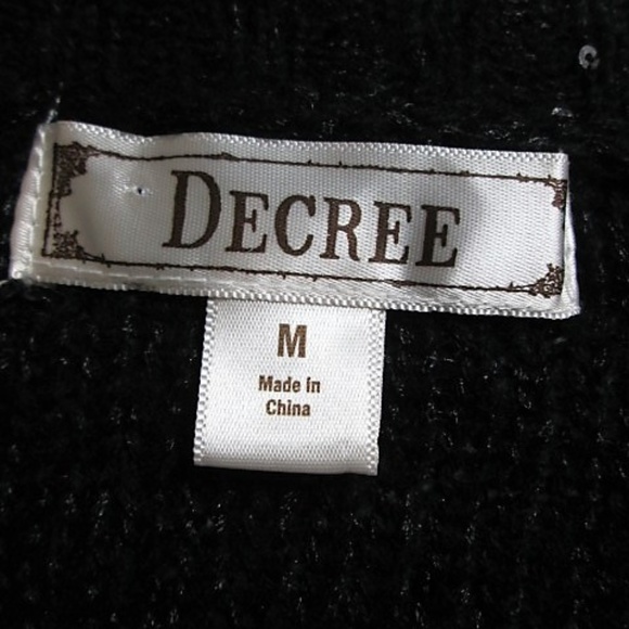 DECREE WOMENS Medium SHEER SEQUIN SWEATER (V)E1 - Picture 7 of 8